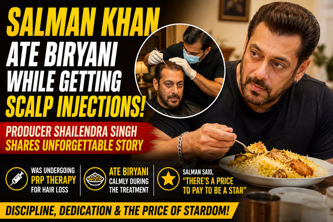 Salman Khan Calmly Ate Biryani While Getting Scalp Injections